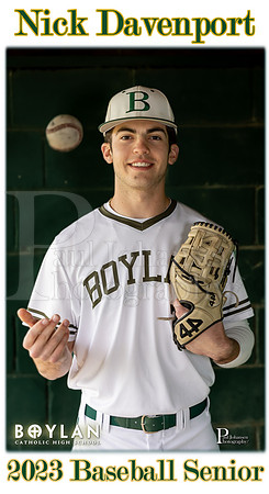 Boylan Spring 2023 Boys Baseball  Seniors Banner Nick Davenport Version 3