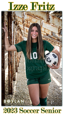 Boylan Spring 2023 Girls Soccer Seniors Banner Izze Fritz
