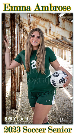 Boylan Spring 2023 Girls Soccer Seniors Banner Emma Ambrose