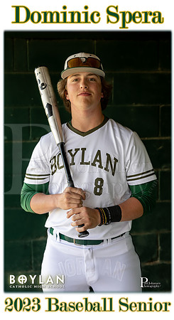 Boylan Spring 2023 Boys Baseball  Seniors Banner Dominic Spera
