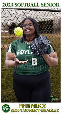 Boylan Girls Softball Senior Banner 2023 Montgomery-Brady Phenixx