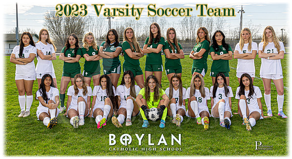 Boylan Spring 2023 Girls Soccer Team banner
