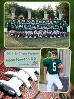 Jr Titans Football Memory Mate 8th Grade Adam Newton #5