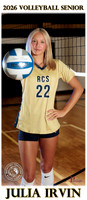 RC Fall Senior Banner Volleyball 2025 Julia Irvin