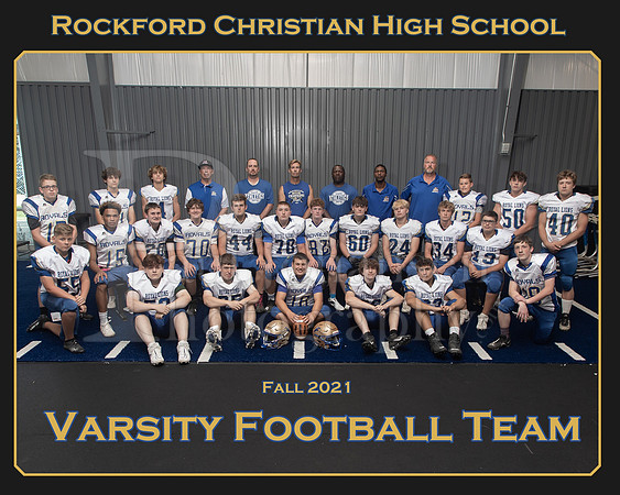 Rockford Christian 2021 8x10 Football Team