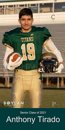 Boylan Varsity 2020 Senior Football Stadium Banners Anthony Tirado