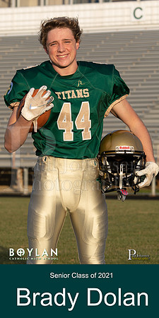 Boylan Varsity 2020 Senior Football Stadium Banners Brady Dolan