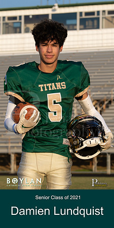 Boylan Varsity 2020 Senior Football Stadium Banners Damien Lindquist
