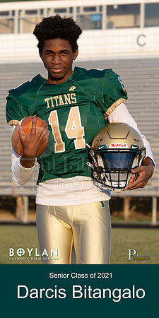 Boylan Varsity 2020 Senior Football Stadium Banners Darcis Bitangalo