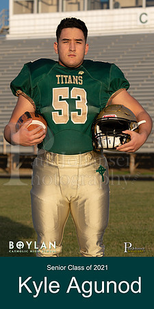 Boylan Varsity 2020 Senior Football Stadium Banners Kyle Agunod