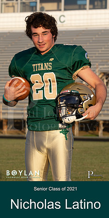 Boylan Varsity 2020 Senior Football Stadium Banners Nicholas Latino