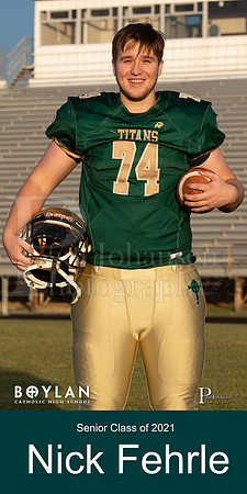 Boylan Varsity 2020 Senior Football Stadium Banners Nick Fehrle