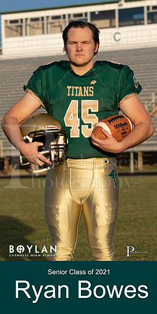 Boylan Varsity 2020 Senior Football Stadium Banners Ryan Bowes