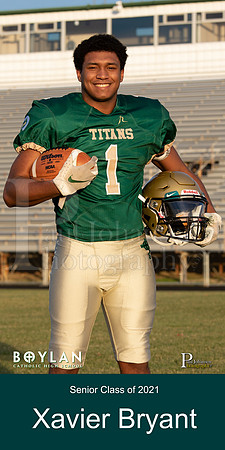 Boylan Varsity 2020 Senior Football Stadium Banners Xavier Bryant