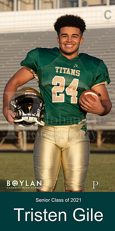 Boylan Varsity 2020 Senior Football Stadium Banners Tristen Gile