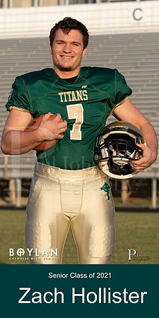 Boylan Varsity 2020 Senior Football Stadium Banners Zach Hollister