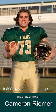 Boylan Varsity 2020 Senior Football Stadium Banners Cameron Reimer