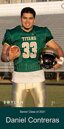 Boylan Varsity 2020 Senior Football Stadium Banners Daniel Contreras