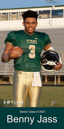 Boylan Varsity 2020 Senior Football Stadium Banners Benito Jass