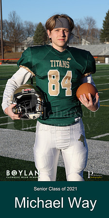 Boylan Varsity 2020 Senior Football Stadium Banners Michael Way
