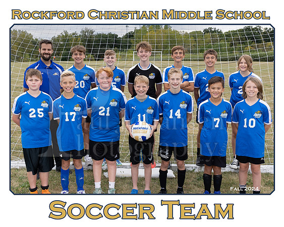 Rockford Christian MS Soccer Fall 2024 Team