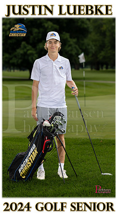 Rockford Christian Fall 2023 Senior Banner Golf Justin Luebke