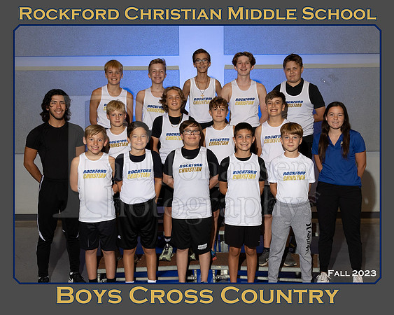 Rockford Christian Middle School Fall 2023 Cross Country Boys