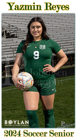 Boylan Spring 2024 Girls Soccer Seniors Banner Yazmin Reyes