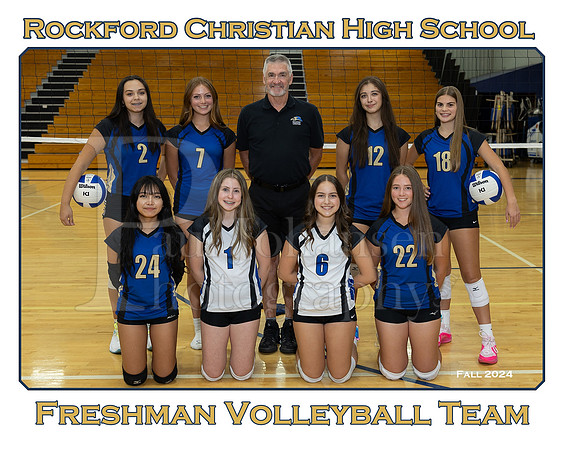 Rockford Christian Girls Freshman Volleyball Fall 2024 Team