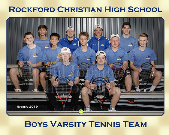 Rockford Christian Boys Tennis Team 8x10 Spring 2019