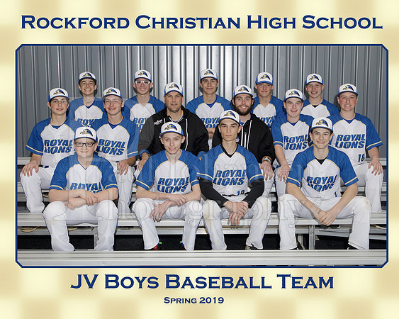 Rockford Christian JV Boys Baseball Team 8x10 Spring 2019