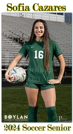 Boylan Spring 2024 Girls Soccer Seniors Banner Sofia Cazares