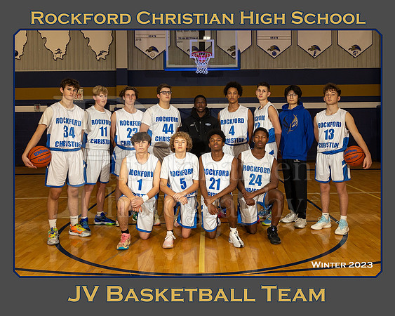 Rockford Christian High School Winter 2023 JV basketball Team