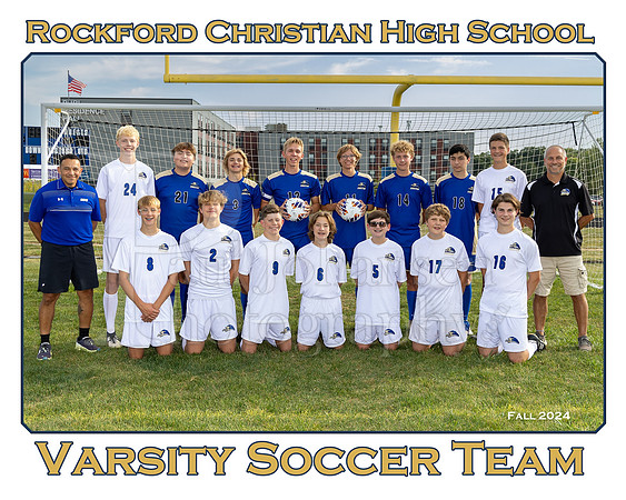 Rockford Christian Boys Varsity Soccer Fall 2024 Team