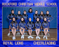 Rockford Christian Middle School Cheerleading Team and Individual Pictures 11-23-2015