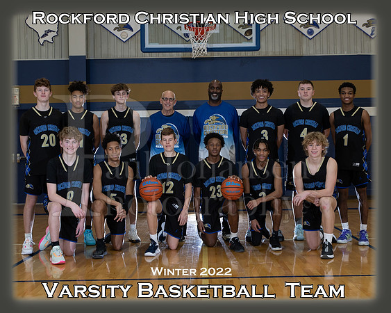 Rockford Christian 2022 8x10 Team Varsity Basketball Boys