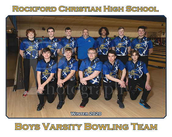 Rockford Christian Winter 2020 Boy Bowling  8x10 Team White