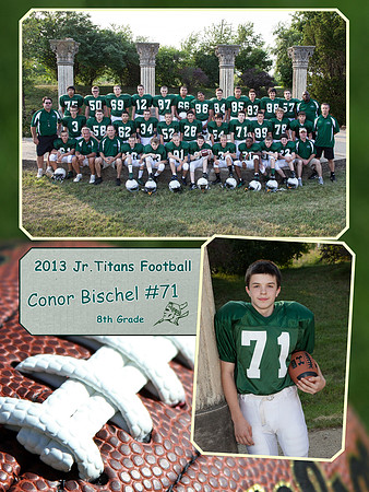 Jr Titans Football Memory Mate 8th Grade Conor Bischel #71