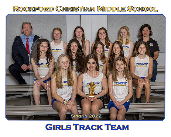 Rockford Christian 2022 8x10 Middle School Girls Track Spring 2022