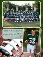 Jr Titans Football Memory Mate 8th Grade Patrick Burke #52
