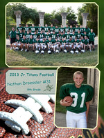 Jr Titans Football Memory Mate 8th Grade Nathan Droessler #31