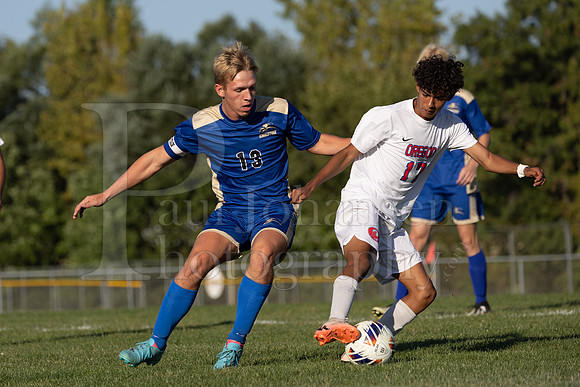Rockford Christian Boys Varsity Soccer vs Oregon 10-2-2024-0189