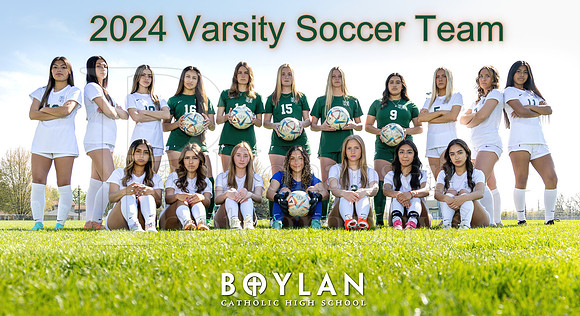 Boylan Girls Soccer Team banner Spring 2024 Ver 2