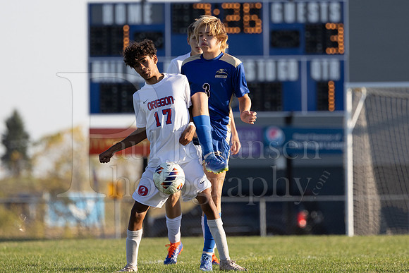 Rockford Christian Boys Varsity Soccer vs Oregon 10-2-2024-0819