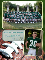Jr Titans Football Memory Mate 8th Grade Vinnie Kelly #30