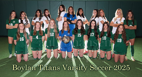 Boylan Girls Soccer Team banner Spring 2025