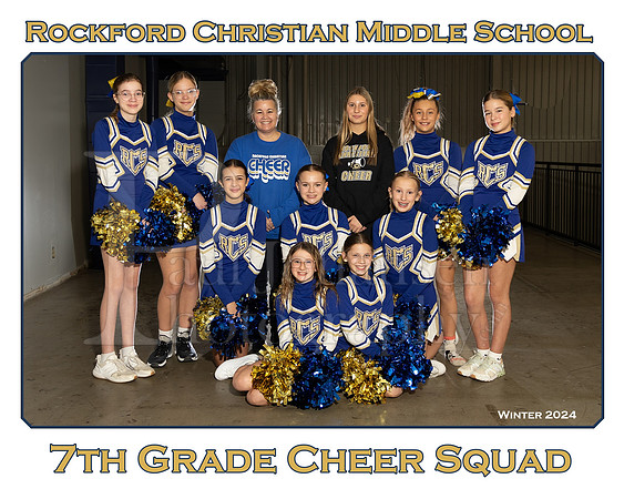 Rockford Christian MS 7th Grade Cheer Winter 2024 2024 Team