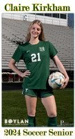 Boylan Spring 2024 Girls Soccer Seniors Banner Claire Kirkham