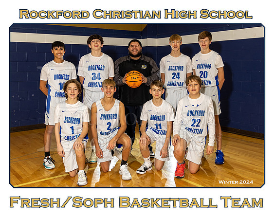 Rockford Christian Boys Fresh-Soph Basketball Winter 2024 Team