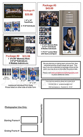 RC Sports Order Form Fall 2023 Page 1 with new team Photos